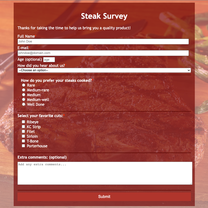 steak survey image